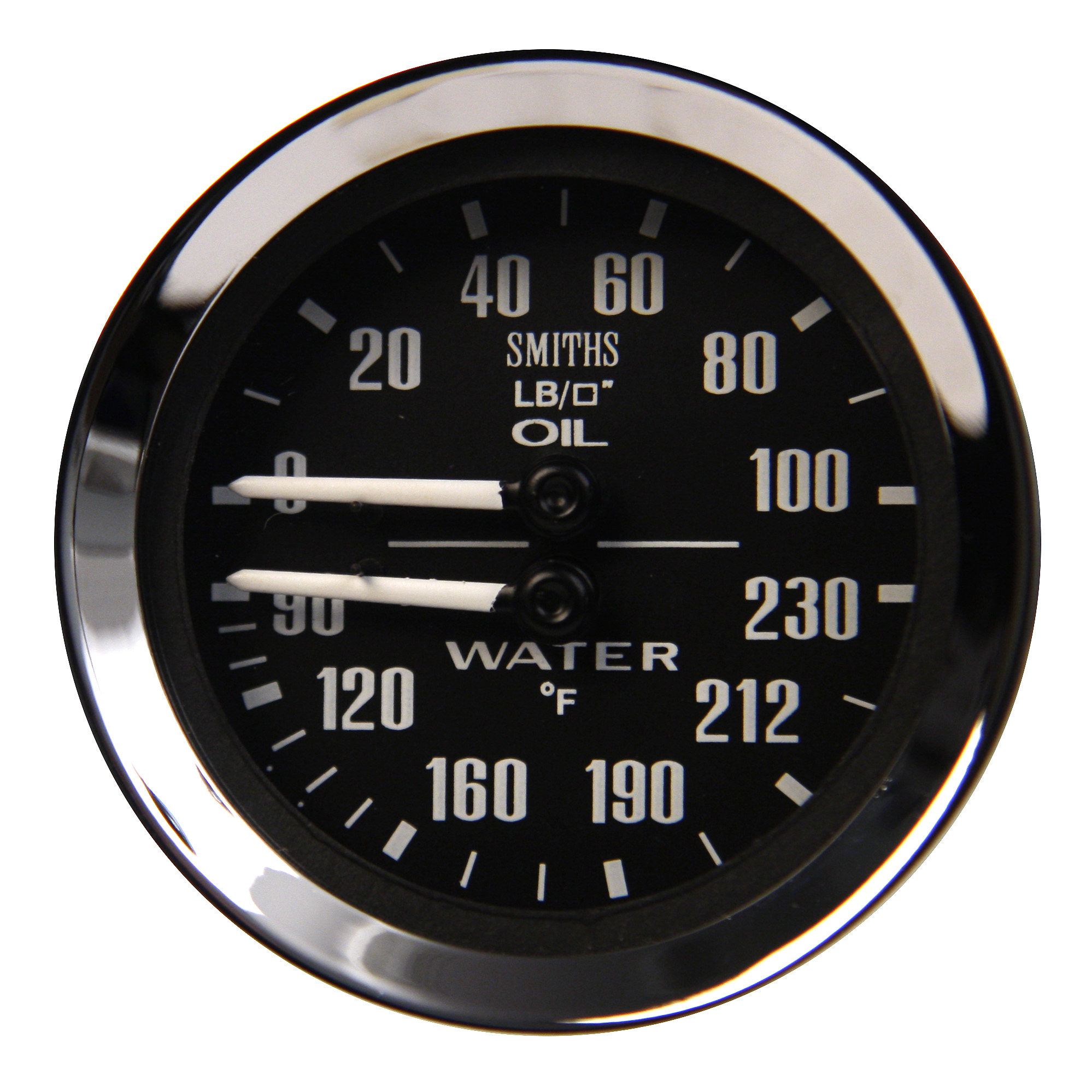 Water Temperature gauge 4 m capillary Smith Black Bezel Oil Pressure amp gauge 