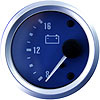 VYZ Voltmeter blue Electric Short Sweep 8-16 volt 12 volt Through Dial brushed aluminium