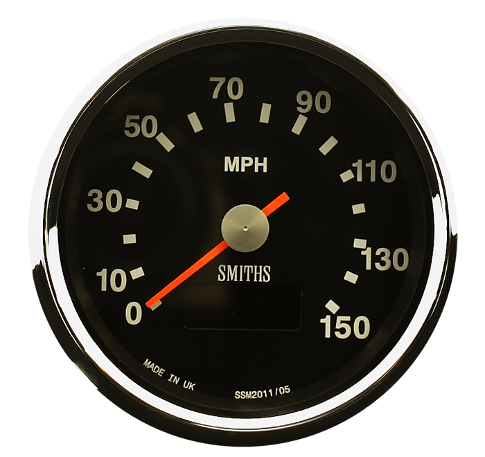 Smiths Motorcycle Speedometer Electric Waterproof 0-250 kmh 82mm Black Face chrome full v