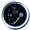 VYZ Voltmeter black Electric Short Sweep 8-16 volt 12 volt Through Dial brushed aluminium