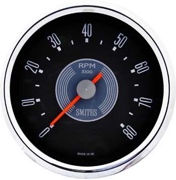 Smiths Motorcycle Tachometer Electric Waterproof 0-10000 rpm 82mm Grey Face chrome full v